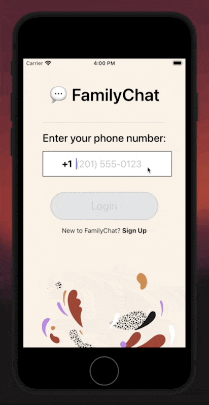 High-Fidelity Prototype Designs for FamilyChat